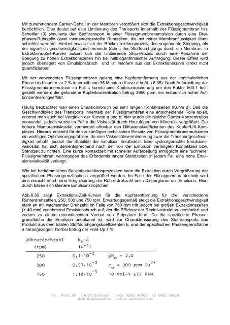 6.3. Reaktivextraktion von Kupfer aus verdünnten wässrigen ...