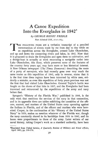 A Canoe Expedition Into the Everglades in 1842 ... - The News-Press