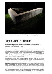 Donald Judd in Adelaide - Art Gallery of South Australia - SA.Gov.au