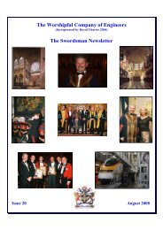 The Worshipful Company of Engineers The Swordsman Newsletter