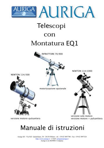 MANUALE DI ISTRUZIONI - Auriga