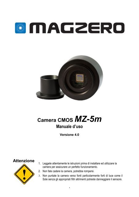 Camera CMOS MZ-5m Manuale d'uso - MagZero