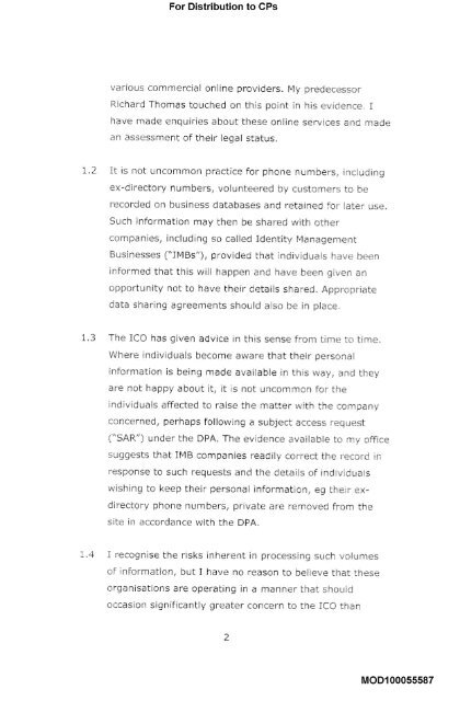 Second Witness Statement of Christopher Graham - The Leveson ...