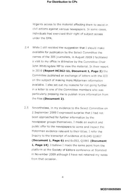 Second Witness Statement of Christopher Graham - The Leveson ...