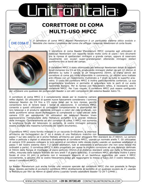 50,8mm con filettatura interna BAADER PLANETARIUM // T-2 Adattatore per fotocamere 2