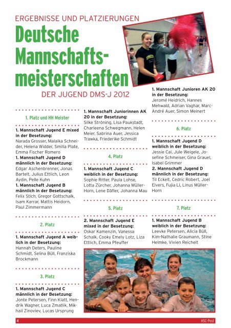 HSC Post 01/2013 - Hamburger Schwimm-Club von 1879 e.V.