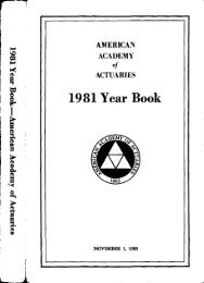 1981 - American Academy of Actuaries