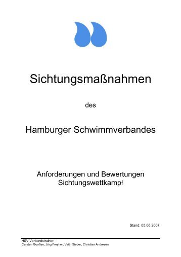 Sichtungsmaßnahmen - Hamburger Schwimmverband