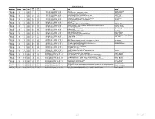 JAKA-KN INDEX - American Killifish Association