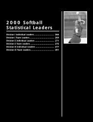 2001 NCAA Baseball and Softball Records Book