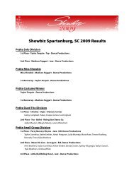 SB 09 Spartanburg results - Showbiz National Talent!