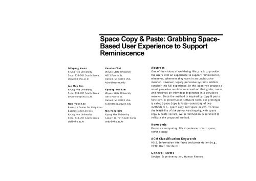 Space Copy & Paste: Grabbing Space- Based ... - Cornell University