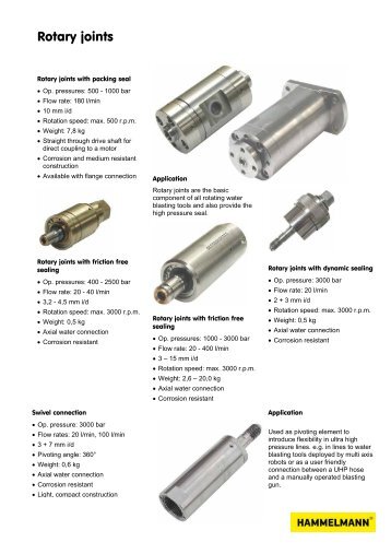 Rotary joints (224 kB) - Hammelmann