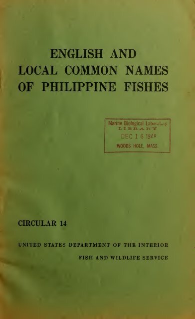 Fishery circular - NMFS Scientific Publications Office