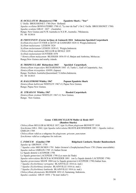 A Classification of the Recent Elasmobranchii