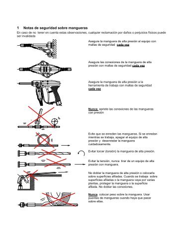 1 Notas de seguridad sobre mangueras - Hammelmann