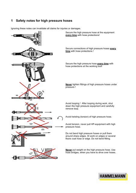 Working with high pressure hoses - Hammelmann