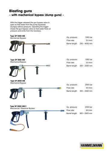 Mechanical bypass(Dump)guns - Hammelmann