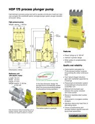 HDP 175 process plunger pump - Hammelmann