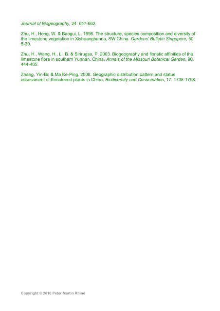 Sikang-Yunnan Vegetation - Terrestrial Biozones