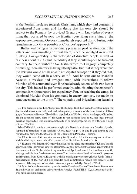 The Ecclesiastical History of Evagrius by Evagrius Scholasticus The Ecclesiastical History of Evagrius by Evagrius Scholasticus