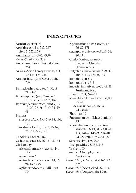 The Ecclesiastical History of Evagrius Scholasticus - Coptic ...