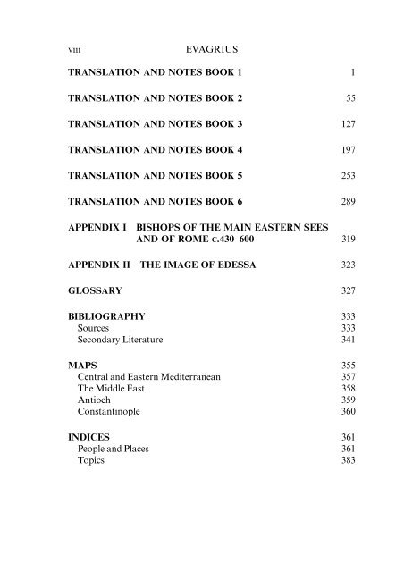 The Ecclesiastical History of Evagrius Scholasticus - Coptic ...