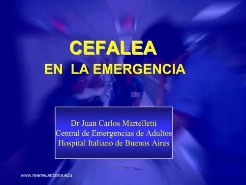 Cefalea en la emergencia - Reeme.arizona.edu