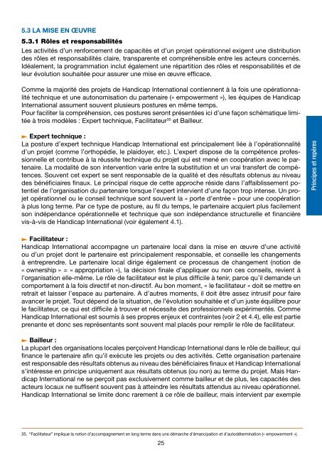 Renforcement des capacités et relation partenariale - Handicap ...