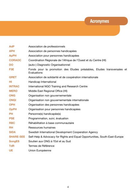 Renforcement des capacités et relation partenariale - Handicap ...