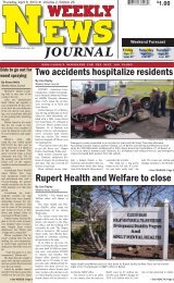 Two accidents hospitalize residents Rupert Health ... - News Journal
