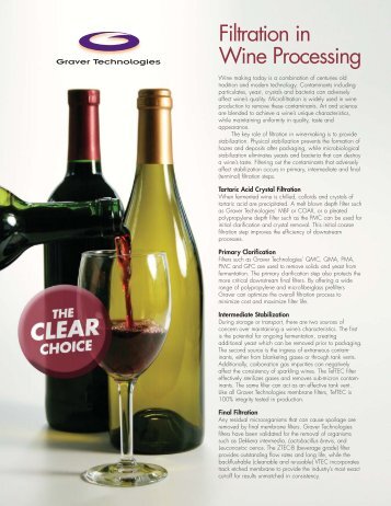 Wine Filtration - Graver Technologies