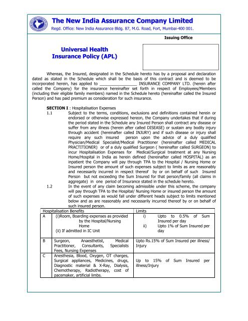 group-mediclaim-policy-the-new-india-assurance-co-ltd