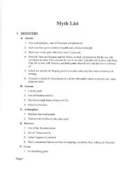 Myth List - Rossview Latin