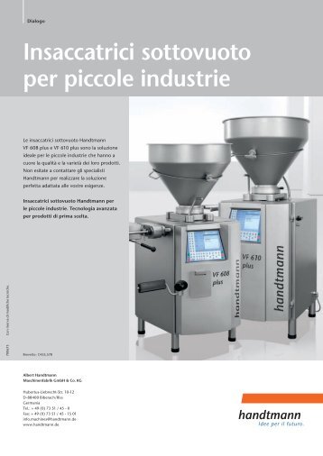 Insaccatrici sottovuoto per piccole industrie