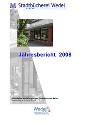 Jahresbericht 2008 - Stadtbücherei Wedel - Stadt Wedel