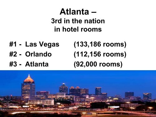 The Impact of the Hospitality & Tourism Industry on Atlanta