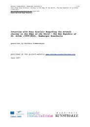 Artist Interview (pdf/2637kb) - Inside Installations