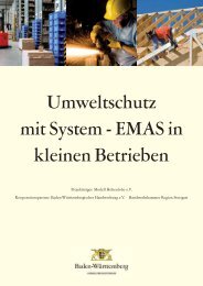 Umweltschutz mit System - EMAS in kleinen Betrieben