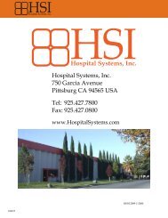 Hospital Systems, Inc. 750 Garcia Avenue Pittsburg CA 94565 USA ...