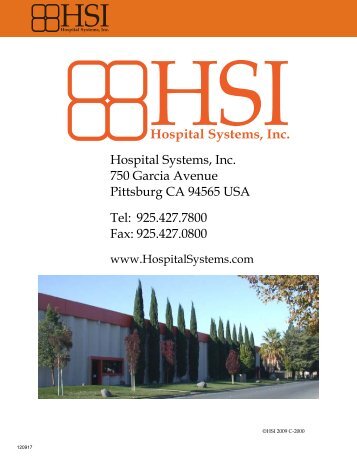 Hospital Systems, Inc. 750 Garcia Avenue Pittsburg CA 94565 USA ...