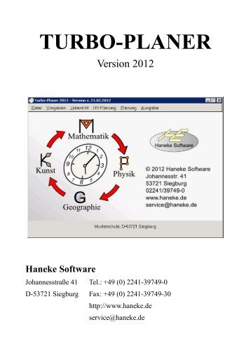 TURBO-PLANER - Haneke Software