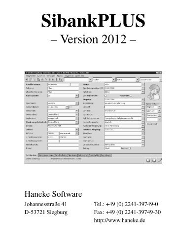 SibankPLUS - Haneke Software