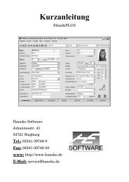 SibankPLUS - Kurzanleitung - Haneke Software
