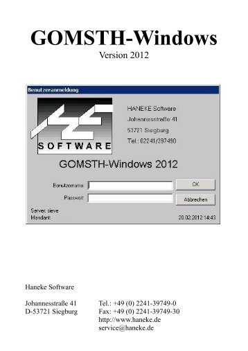 GOMSTH-Windows - Haneke Software