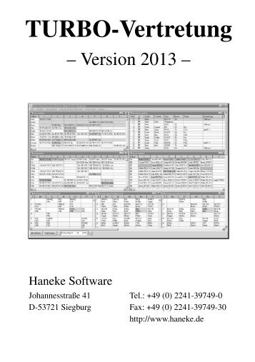 TURBO-Vertretung - Haneke Software