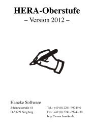 HERA-Oberstufe - Haneke Software