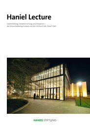 8. Haniel Lecture - Haniel Stiftung