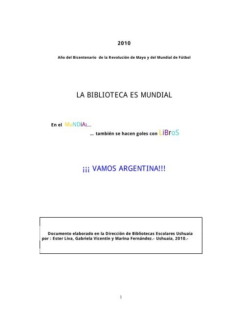 El fútbol - Ministerio de Educación TDF.