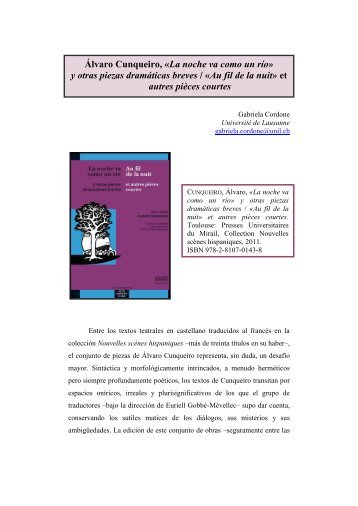 Álvaro Cunqueiro, «La noche va como un río» y otras ... - Anagnórisis